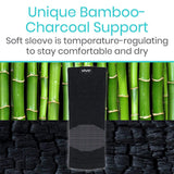 ANKLE SLEEVES, BAMBOO/CHARCOAL, 1 PAIR, SMALL, BLACK
