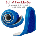 3/4 LENGTH GEL INSOLES, SHOCK ABSORBING W/LINER, M:8-10
