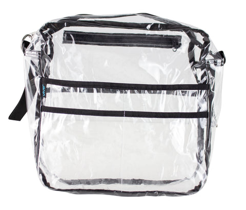 CLEAR ROLLATOR BAG, WATER-RESISTANT PVC, 14.96" X 12.99" - LVA2077CLR