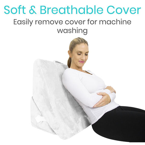 BED WEDGE 3 IN 1 PILLOW, MEMORY FOAM W/COVER, BROWN