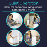 AIR PURIFIER, CARBON & HEPA FILTER, 16" X 7.7", FOR ROOMS UP TO 172 SQ FT - LVA2027WHT