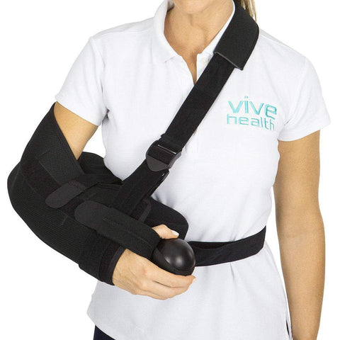 ABDUCTION SLING, REMOVABLE PILLOW, L/R, MESH W/POCKETS - SUP1056BLK