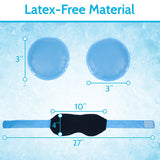 ICE EYE MASK, FLEXIBLE, NONTOXIC GEL W/STRAPS, 2 ROUND PACKS - RHB1063BLU
