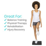 BALANCE PAD, 2.4" FOAM SWEATPROOF, 15.8" X 13.4", BLACK