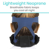 CPAP NECK PAD, WASHABLE FLEECE COVER FOR FULL FACE MASKS - LVA2038BLK