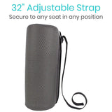 4" LUMBAR ROLL, FOAM, MESH COVER W/STRAP, GRAY - CSH1023GRY