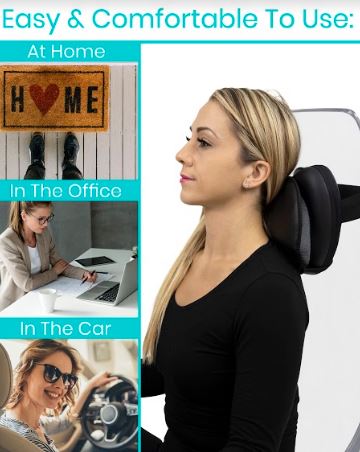 NECK MASSAGER, INFRARED HEAT, 4 NODES, PADDED COVER, 8' POWER ADAPTER - RHB2030GRY