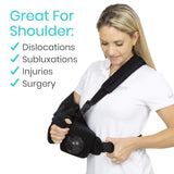 ABDUCTION SLING, REMOVABLE PILLOW, L/R, MESH W/POCKETS - SUP1056BLK