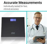 BARIATRIC SMART SCALE W/APP, 550 LBS, 14.5" WIDE TEMPERED GLASS, BLACK - DMD1048BLK