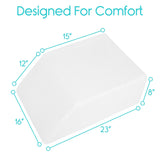 45 DEGREE LEG REST PILLOW, GEL-INFUSED FOAM, BEIGE