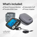 BASIC BLOOD PRESSURE MONITOR, POWER CORD, CASE, BLACK