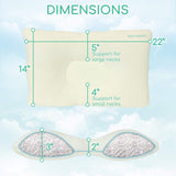 CERVICAL PILLOW, 5" CONTOURED MEMORY FOAM - CSH1017WHT