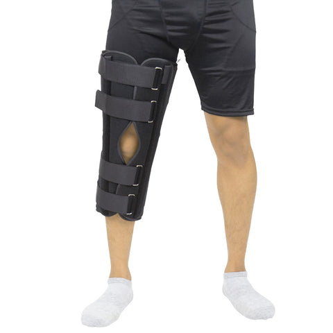 830 TRI-PANEL KNEE IMMOBILIZER, 4 RIGID SPLINT, PADDED INSERTS, 12" LENGTH
