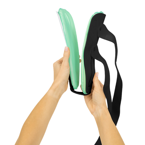350 ANKLE AIR SPLINT W/PUMP, RIGID PANELS, REVERSIBLE, M: 4-13+, W:7-15+ - SUP2043BLK