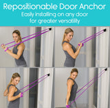 7' STRAIGHT HEAVY RESISTANCE BAND, DOOR ANCHOR, PURPLE - RHB1028PUR