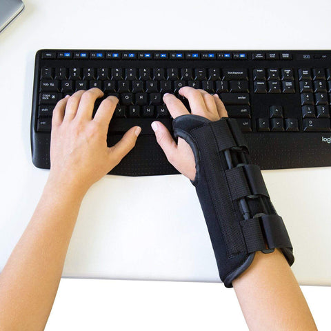 908 WRIST SPLINT, 2 SIDE SPLINTS, 1 REMOVABLE SPLINT, LEFT, X SMALL, 4.5” to 5.5”