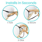 BED LADDER, ADJUSTABLE BUCKLE STRAP, FOAM GRIPS, UP TO 300 LBS - LVA1069BLK