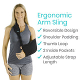 ARM SLING, REVERSIBLE, PADDED, MESH POCKETS, THUMB LOOP  - SUP1050