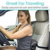 4" LUMBAR ROLL, FOAM, MESH COVER W/STRAP, GRAY - CSH1023GRY