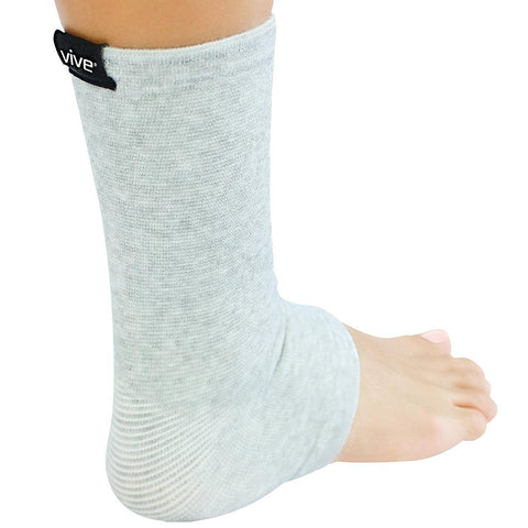 ANKLE SLEEVES, BAMBOO/CHARCOAL, 1 PAIR, SMALL, BLACK