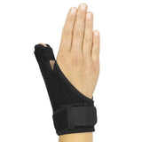 STANDARD THUMB BRACE, 2 RIGID SPLINTS, OPEN PALM, REVERSIBLE - SUP2050BLK