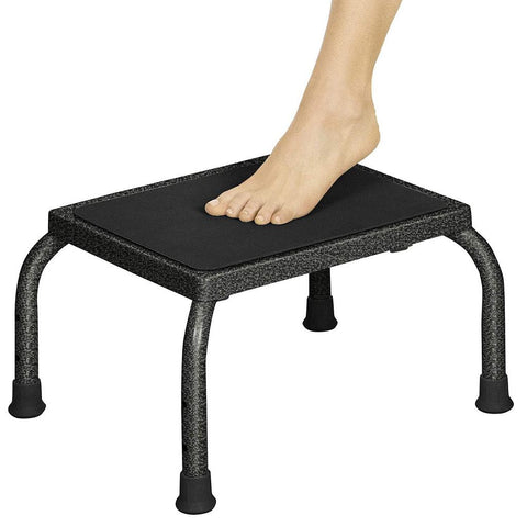 9" STEEL STEP STOOL, WIDE NONSLIP BASE, UP TO 300 LBS, BLACK - LVA1030N