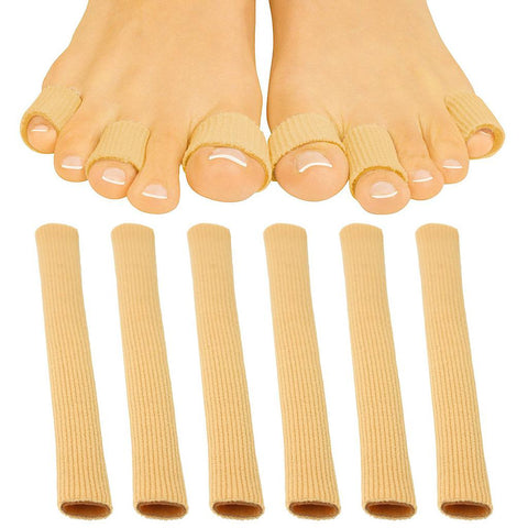 TOE SLEEVES, COTTON/GEL LINING, CUT TO LENGTH, 0.59" X 5.9", 6 TUBES