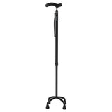 CARBON FIBER QUAD CANE, ULTRALITE, REVERSIBLE, 26"-36" - MOB1023BLK
