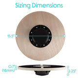WOODEN BALANCE DISC, 15.5" NONSLIP, 300 LBS - RHB1036BLK
