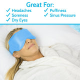 ICE EYE MASK, FLEXIBLE, NONTOXIC GEL W/STRAPS, 2 ROUND PACKS - RHB1063BLU