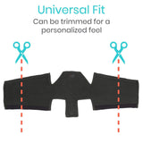 CPAP NECK PAD, WASHABLE FLEECE COVER FOR FULL FACE MASKS - LVA2038BLK