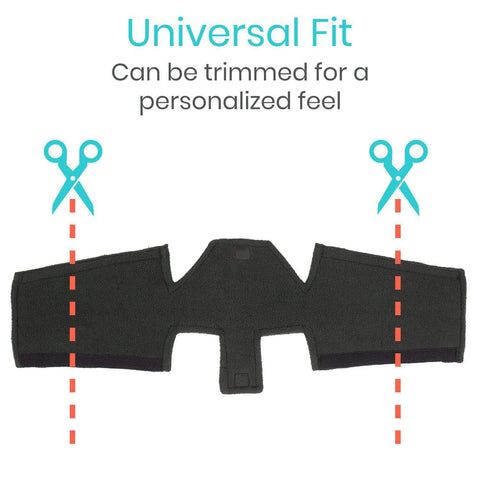 CPAP NECK PAD, WASHABLE FLEECE COVER FOR FULL FACE MASKS - LVA2038BLK