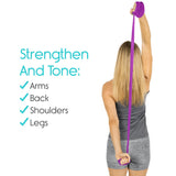 7' STRAIGHT HEAVY RESISTANCE BAND, DOOR ANCHOR, PURPLE
