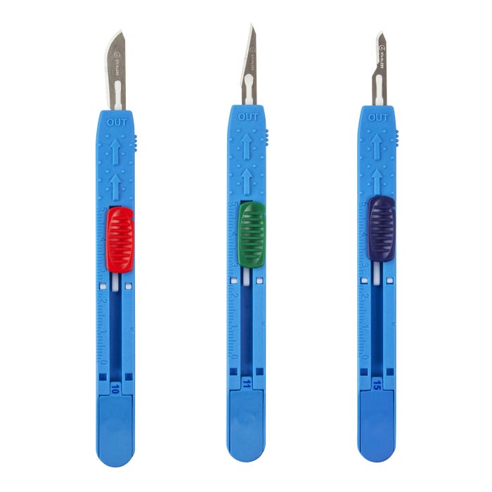 Dynarex Medi-Cut Safety Scalpels case of 10