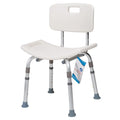 Dynarex Deluxe Shower Chair With Back per box quantity is 1