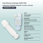 Dynarex Heat Moisture Exchanger adult hygroscopic humidifier with flex tube case of 30