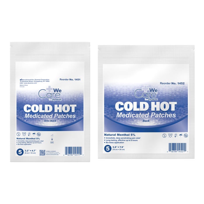 Dynarex Cold Hot Medicated Patches case of 36 Quantity per box: 5