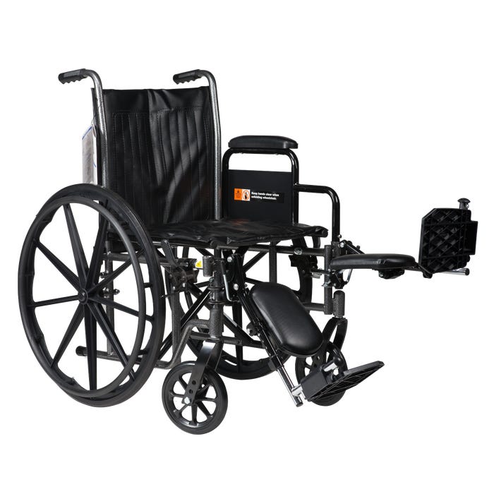 Dynarex DynaRide Series 2 Wheelchairs size 16" x 16" rigging style foot rest type removale desk arm rest