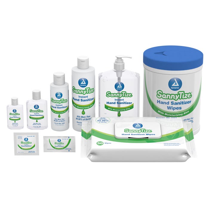 Dynarex SannyTize Instant Hand Sanitizer case of 24 Quantity per box: 50