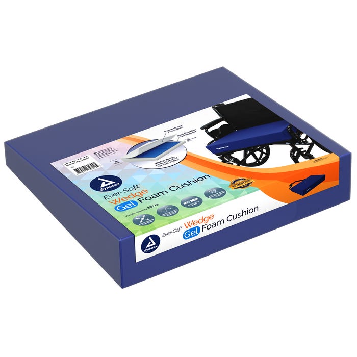 Dynarex Ever-Soft Wedge Gel-Foam Cushions Size 18" x 16" x 4" x 2"	 per box quantity is 1