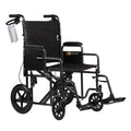 Dynarex DynaRide™ Bariatric Transport Plus Wheelchair With Swing-Away Foot Rest And Detachable Desk Arm – 22" × 18" Seat per box quantity is 1