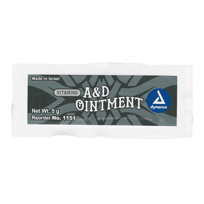 Dynarex Vitamins A&D Ointment Without Lanolin 5g Packet case of 6 Quantity per box: 144