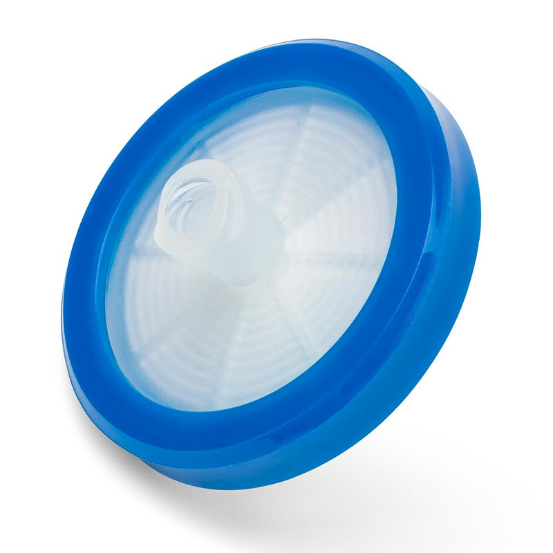 Globe Scientific Syringe Filter, CA/GF Membrane, 0.22μm Porosity, 30mm Diameter, PP Housing, STERILE, Individually Wrapped - GS-SF-CAGF-2230-S