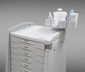 capsa Corner Organizer, Gray, 2 Side Bins, Beverage Container