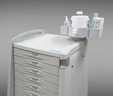 capsa Corner Organizer, Gray, 2 Side Bins, Beverage Container