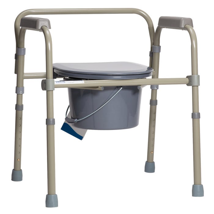 Dynarex Folding Bedside Commode case of 1