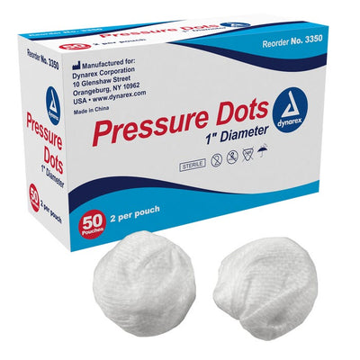 Dynarex Pressure Dots 2 1/2cm - 1in Diameter case of 10 Quantity per box: 50
