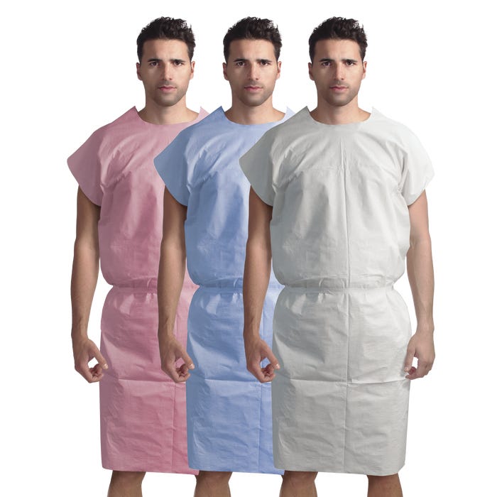 Dynarex Exam Gowns 3 ply T/P/T case of 50