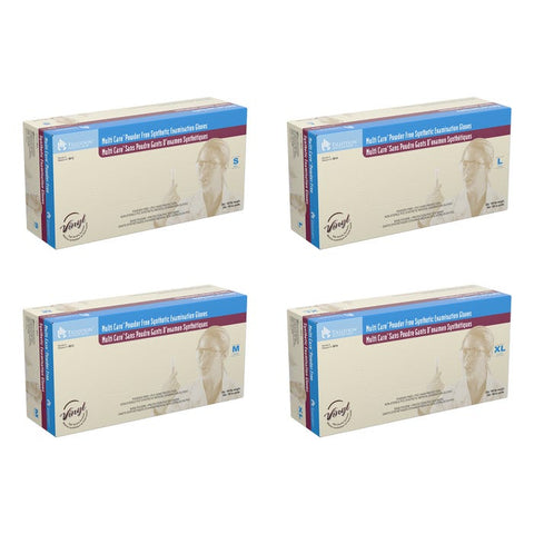 Dynarex Multi Care Vinyl Exam Gloves, Powder-Free case of 10 Quantity per box: 100