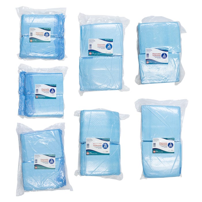 Dynarex Underpads case of 3 Quantity per box: 100